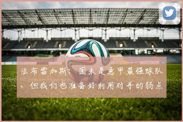 法布雷加斯：国米是意甲最强球队，但我们也准备好利用对手的弱点